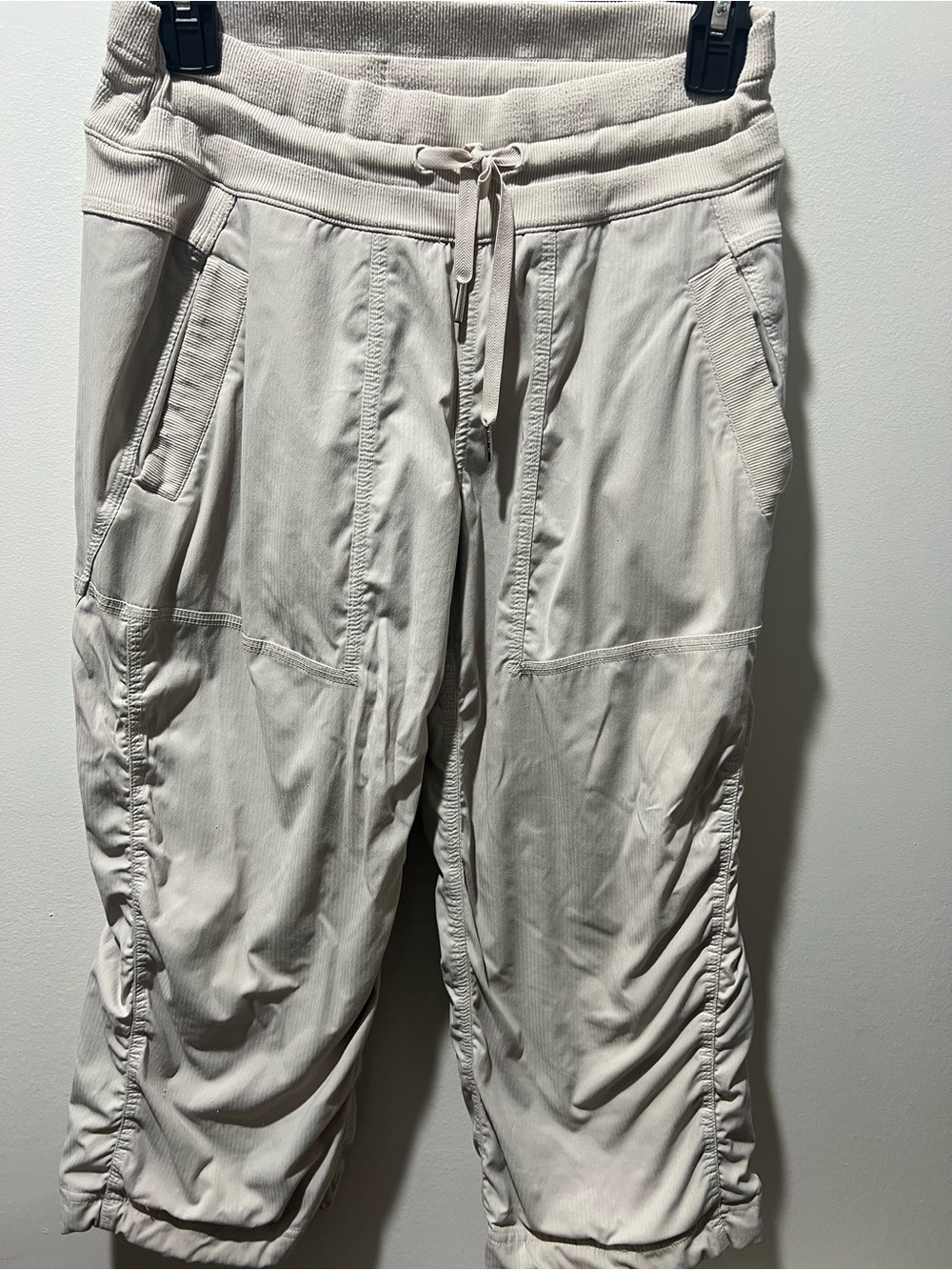 lululemon athletica Light Beige Drawstring Jogger Cargo Pants